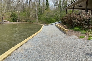 stair access to shallow swim water
