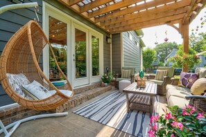 Comfortable seating for 8.  One of 3 outdoor areas.