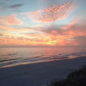 Beautiful sunset viewed from the balcony!