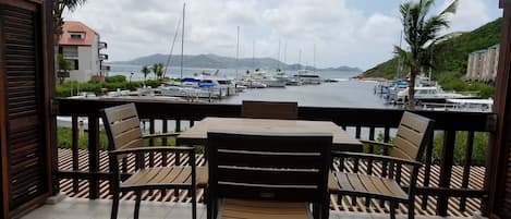 Deck Overlooking Sapphire Beach Marina