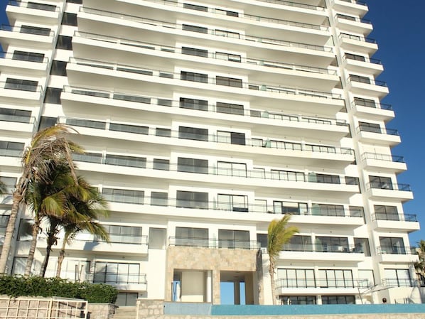 Building view from beach