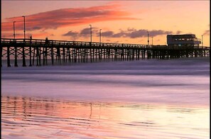 Sunset at Newport Beach pier 