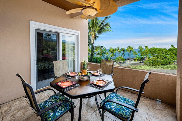 Beach view from the lanai