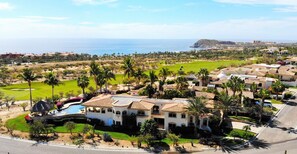 A view from the air of Villa Esquina