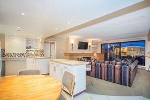 Entertain and dine at the large dining table.