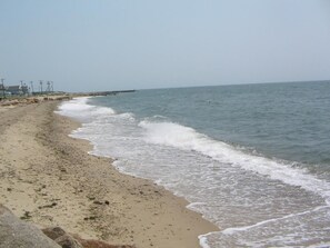 Looking East towards Great pond jetties