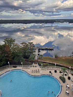 Tower 1 View of lake & pool