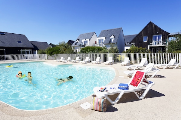 The outdoor pool is the perfect place to spend time with family!