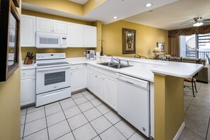 Fully stocked kitchen