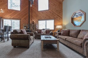 Spacious and cozy living room with incredible natural light