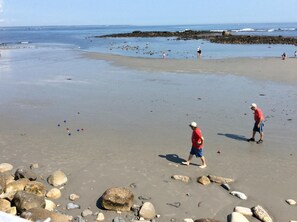 Enjoying the beach at low tide, come on down the private stairs and enjoy!