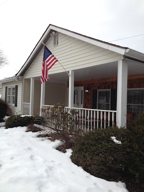 Front of the house in winter