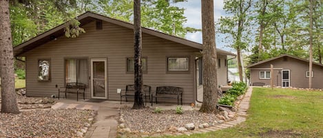 The main house and guest house.