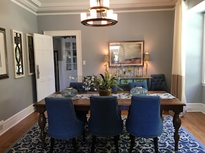 Formal dining room seats 8