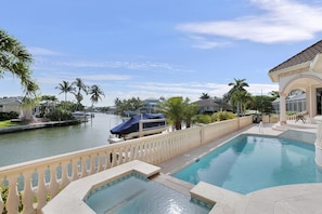 The house has a private pool and spa with beautiful waterviews.