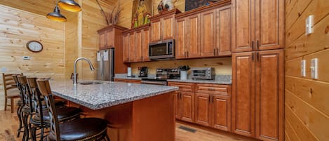 Fully stocked kitchen