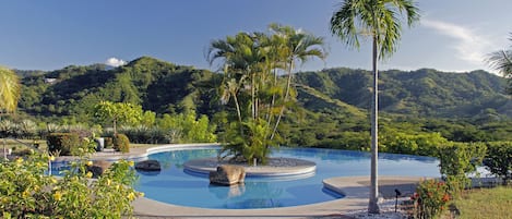 Beautiful Infinity Pool with stunning hillside views