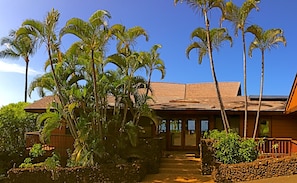Front entry and parking area