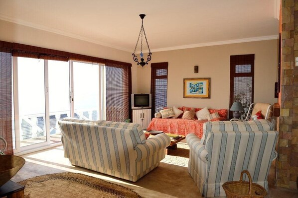 With a sunset view of the sea from the comfort of your home away from home:)