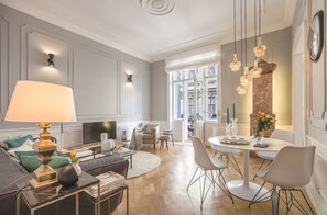 LIVING ROOM WITH BALCONY