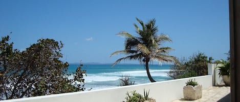 The patio with views of Puerto Rico, Culebra and St. Thomas