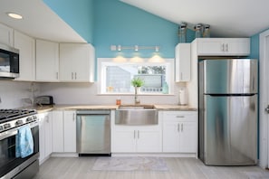 Bright and light kitchen at 128 Sea Street Unit 11 Dennisport Cape Cod New England Vacation Rentals