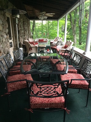 Dining table on verandah