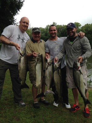 Awesome day on the Big Manistee! Stocking the freezer with fresh salmon!