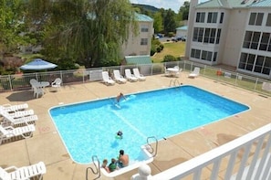 Just one of the outdoor pools