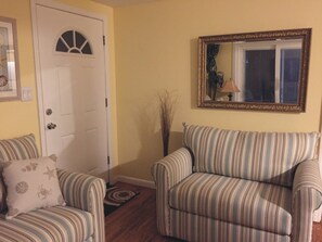 Living room )sleeper sofa and chair)