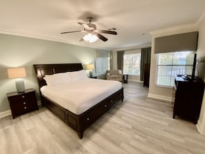 King size bedroom with in-suite bathroom