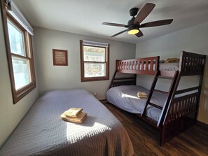 Downstairs bedroom, sleeps 3-5.