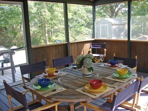 Screen porch. Our favorite room!