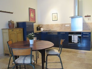 Kitchen and dining area