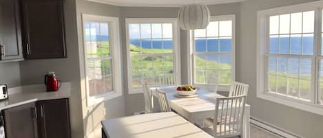 Enjoy stunning views from the kitchen / dining area