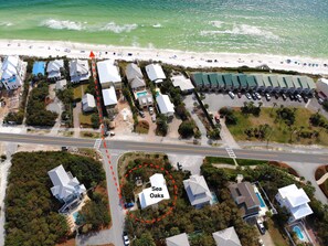 Walk to the beach in 65 steps. Beach walkover directly across the street. 