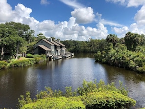 View from deck, overlooking lagoon
