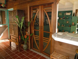 entrance from kitchen to living area