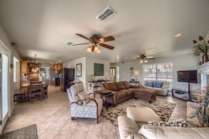 Living area in the main house