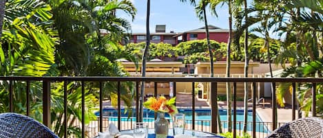 Gorgeous pool views from the private lanai