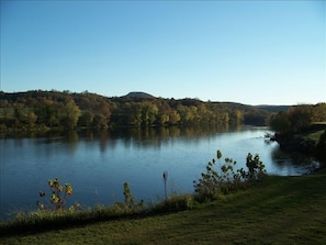 River view from the back deck of cabin