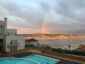 Rainbow over Foz do Arelho beach