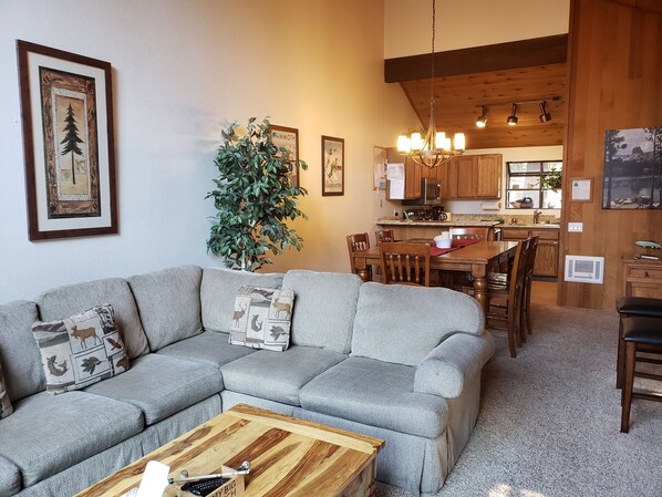 Open plan living dining kitchen