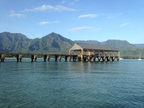 Located 1 mile down the road, is the famous Hanalei Pier!