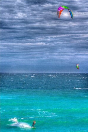 Watching kiteboarders is almost as much fun as kiteboarding.