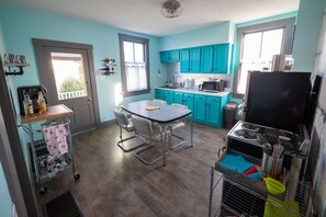Fully stocked kitchen and coffee bar 