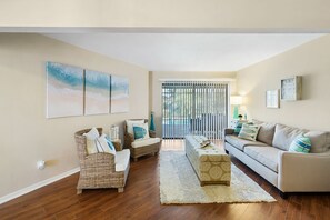 Living Room with Pool Access