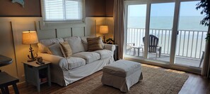 Living Room with Unobstructed Beach & Ocean View