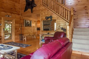 Front Door, Stairs To The Open Loft, & Hallway Looking Into The Kitchen Area