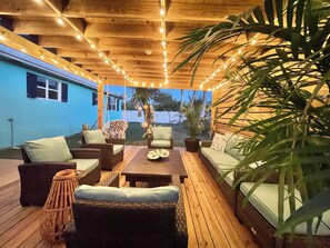 Backyard deck ! Great place just to hang out and relax